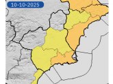 Fenmenos adversos de nivel amarillo por lluvia y tormenta en la Regin de Murcia para el da 10 de Octubre