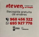 Operativo de nuevo el telfono fijo de atencin al ciudadano para comunicar incidencias y pedir cita previa para la recogida de enseres