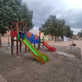 Comienzan las obras de reparación y mejora en el parque infantil de los Dúplex en Puerto Lumbreras