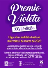 Abierto el plazo de presentación de candidaturas para el XXVII Premio Violeta