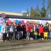 Alumnos del IES Aljada plasman en un grafiti las conclusiones del taller 'El Amor Nos Sienta Bien'