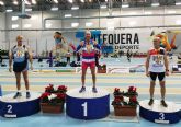 Ángel Salinas se cuelga un oro y dos platas en el nacional de veteranos de pista cubierta