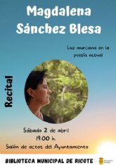 Recital de Magdalena Sánchez Blesa en Ricote