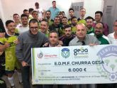 Plantilla y cuerpo técnico del EDMF Churra Gesa reciben 6.000 euros por lograr la permanencia