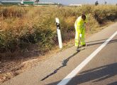 El Ayuntamiento repara las grietas en diversas carreteras de Alhama