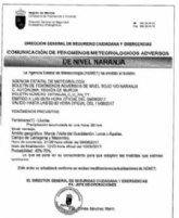 La Región de Murcia se encuentra en alerta naranja por inundaciones a partir de esta tarde y hasta mañana