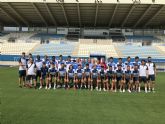 La consejera Adela Martnez-Cach visita a los jugadores del Lorca C.F. Base, que esta temporada ju arn en la Divisin de Honor Juvenil