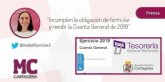 Isabel Garc�a recuerda al Gobierno local que ha incumplido el plazo para rendir la Cuenta General de 2019