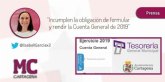 Isabel García recuerda al Gobierno local que ha incumplido el plazo para rendir la Cuenta General de 2019