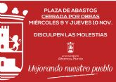 La Plaza de Abastos permanecer cerrada este mircoles y jueves