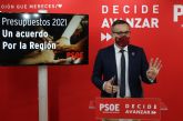 El PSOE se pone a disposici�n del Gobierno regional para unos presupuestos sin vetos y centrados en las necesidades reales de la Regi�n