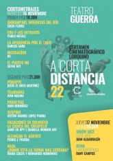 El certamen cinematogrfico 'A Corta Distancia' proyectar 14 cortos de 12 artistas lorquinos y se celebrar los das 17 y 18 de noviembre en el Teatro Guerra
