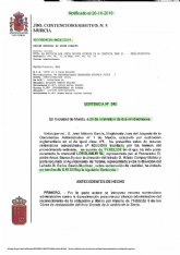 Llegan nuevas sentencias judiciales que condena a pagar miles de euros al pueblo de Totana, segn explica el alcalde