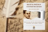 Cartagena homenajea este mircoles a Antonio Machado con un recital potico por el 150 aniversario de su nacimiento