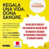 Gran éxito de la campaña de donación de sangre en CC Thader