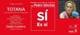 La diputada nacional Zaida Cantera estar este viernes en Totana en un acto de apoyo a la candidatura de Pedro Snchez a Secretario General del PSOE