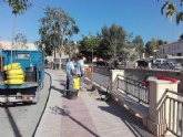 Replantan nuevo arbolado en los espacios vacíos de la avenida Rambla de La Santa