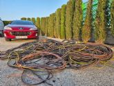 La Polica Local de Lorca detiene a tres personas por un intento de robo de cableado de alumbrado pblico en la pedana de Torrecilla