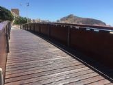 Rehabilitado el puente de madera de la rambla del Charco