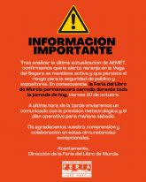 La Feria del Libro de Murcia cancela todos los actos de la tarde del viernes por la alerta naranja