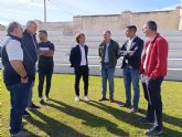 Avanzan las obras de mejora del campo de ftbol Las Colonias de Abarn con una aportacin de ms de 360.000 euros de la Comunidad Autnoma