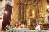 Se celebra la solemne eucarista en honor a la Patrona de Totana coincidiendo con su onomstica en su primera jornada en el templo parroquial de Santiago