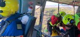 Rescatan en helicptero a una senderista herida en Fuente Caputa, Mula
