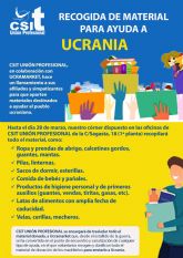 CSIT UNI�N PROFESIONAL instala un 'c�rner' solidario de recogida de material para Ucrania