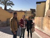 La primera fase de las obras de renovacin de siete calles del barrio de San Cristbal llevadas a cabo por el Ayuntamiento y la CARM entra en su recta final