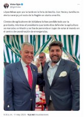 Podemos denuncia que Lpez Miras estaba en la Feria de Sevilla en plena alerta naranja por tormentas