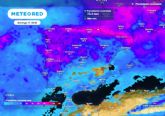 Meteored advierte de m�s lluvias fuertes y nieve en Espa�a por la llegada de una dana y aire polar