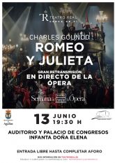 El Auditorio Infanta Do&ntilde;a Elena retransmite en directo la �pera Romeo y Julieta desde el Teatro Real