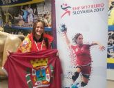 La cartagenera Maria Rebollo, en el Campeonato Europeo de balonmano