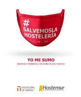 Manifiesto que esta mañana ha ledo el presidente de Hostemur, Jess Jimnez, antes de comenzar la manifestacin convocada en apoyo al sector de la hostelera