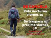 Se cancela la ruta senderista para hoy por la previsin meteorolgica