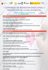 Educacin celebra la prxima semana el I Congreso de Bienestar Emocional y Promocin de la Salud Mental dirigido a docentes