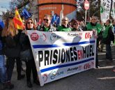 Funcionarios de prisiones de la Región de Murcia, afiliados a CSIF, han viajado hoy a Madrid