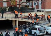 La Guardia Civil realiza un simulacro de evacuacin, en el acuartelamiento de Vistalegre-Murcia