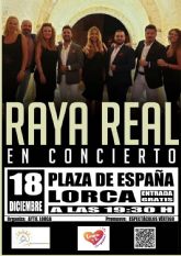 El Ayuntamiento de Lorca dar la bienvenida a la Navidad con las actuaciones gratuitas de 'Carill Christmas' y 'Raya Real' en la Plaza de España