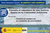 El Ministerio de Industria, Comercio y Turismo recomienda planificar las compras durante la Semana Santa