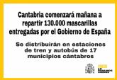 La Delegación del Gobierno en Cantabria repartirá 130.000 mascarillas entre trabajadores cántabros que utilizan el transporte público