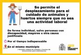 El BOE publica hoy una Orden que permite los desplazamientos para el cuidado de producciones agrcolas de autoconsumo