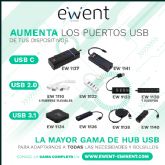 Ewent ampla su lnea de HUBs USB