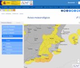 Meteorologa ampla y mantiene para mañana aviso de fenmeno meteorolgico adverso por vientos y costeros en la Regin de Murcia			