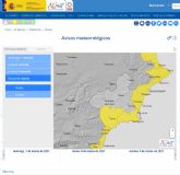 Meteorologa actualiza y ampla aviso de fenmenos adversos de nivel amarillo por lluvias en la Regin de Murcia