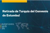 Espana lamenta la retirada de Turquía del Convenio de Estambul