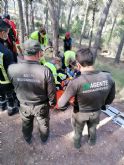 Rescatan a un ciclista herido tras caída sufrida en el Collado del Cerrillar en el Puerto de la Cadena
