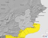 La Agencia Estatal de Meteorologa emite para manana aviso amarillo de fenmenos costeros en la Regin de Murcia
