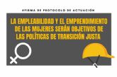 La empleabilidad y el emprendimiento de las mujeres sern objetivos de las polticas de transicin justa