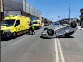 Sanitarios han atendido a una herida en accidente de tráfico en la carretera de Alcantarilla